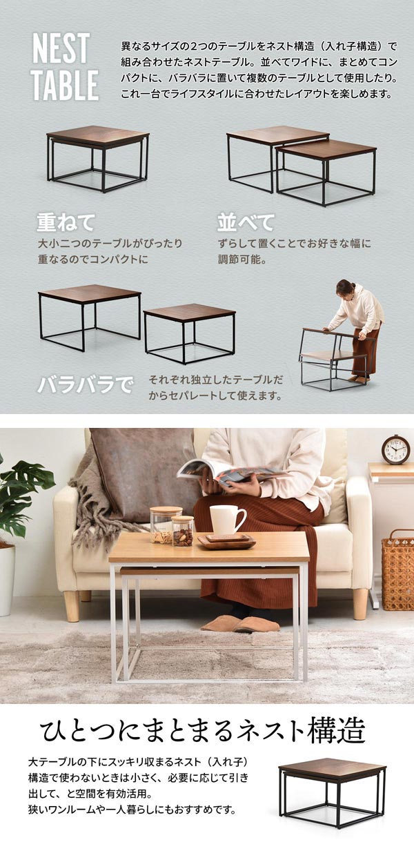 重ねて・並べて・バラバラで/ひとつにまとまるネスト構造