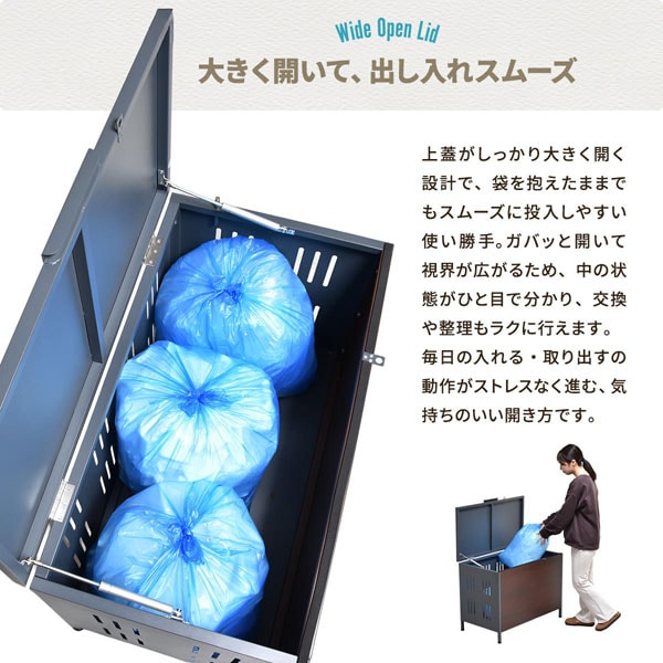 大きく開いて、出し入れスムーズ