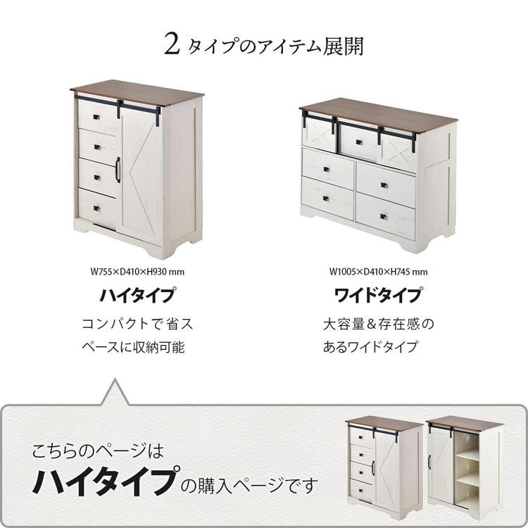 2タイプのアイテム展開