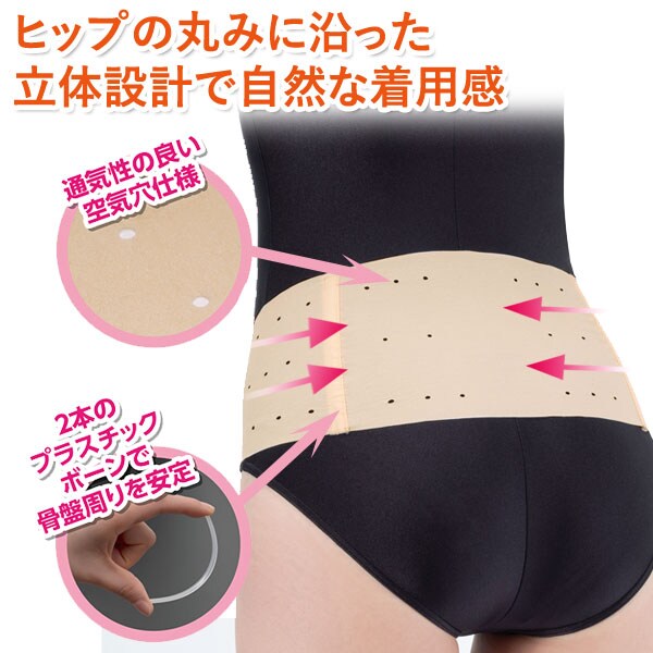 ヒップの丸みに沿った立体設計