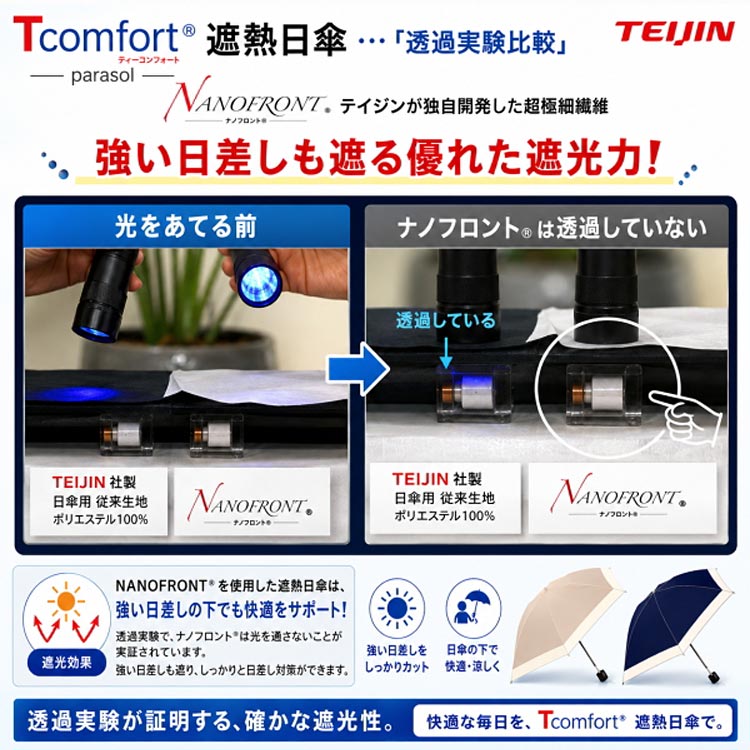 強い日差しも遮る優れた遮光力