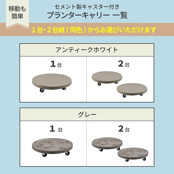 セメント製キャスター付きプランターキャリー一覧