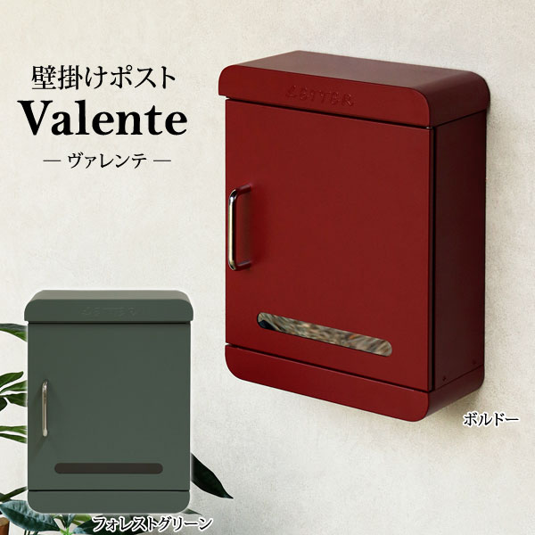 壁掛けポスト Valente ヴァレンテ シリンダー錠 スリット窓 郵便受け 錆びにくい加工 ガルバナイズド処理 WM-114/WM-115 MOJYU