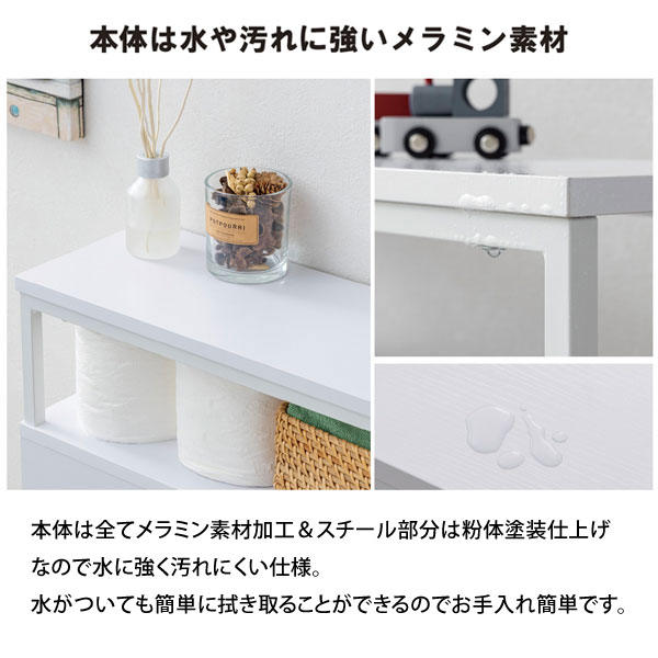 本体は水や汚れに強いメラミン素材