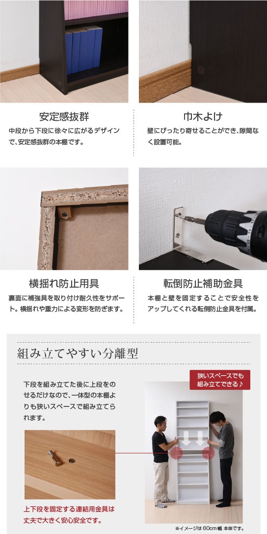 組み立てやすい分離型