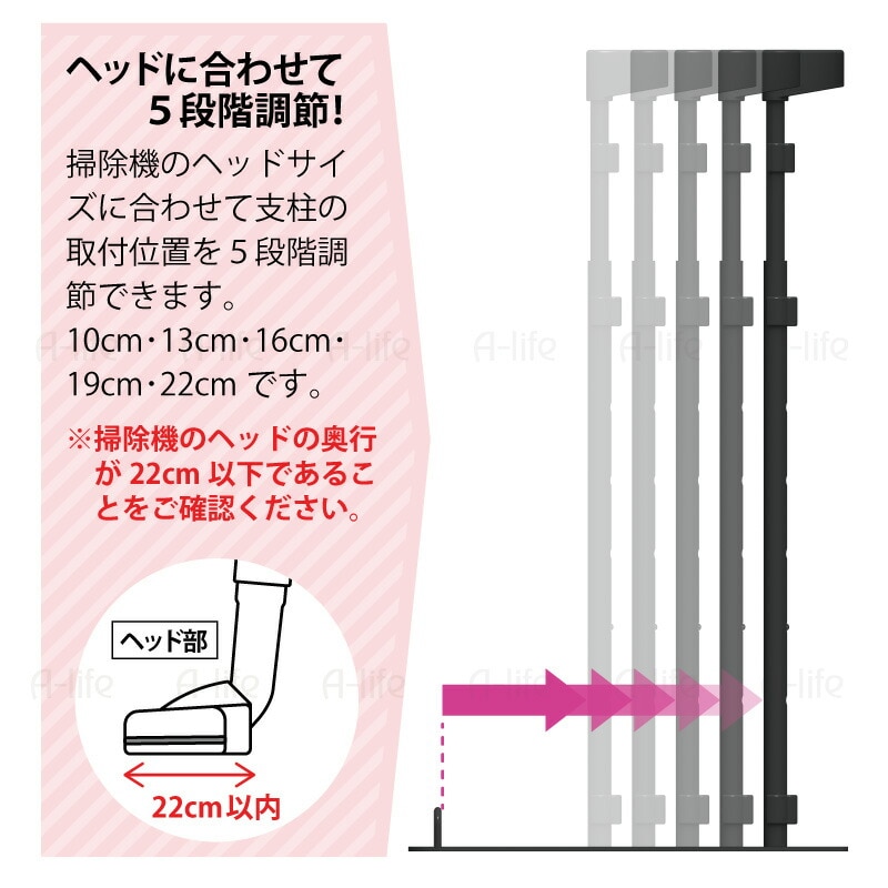 スティッククリーナースタンドブラック掃除機スタンドダイソンマキタ対応