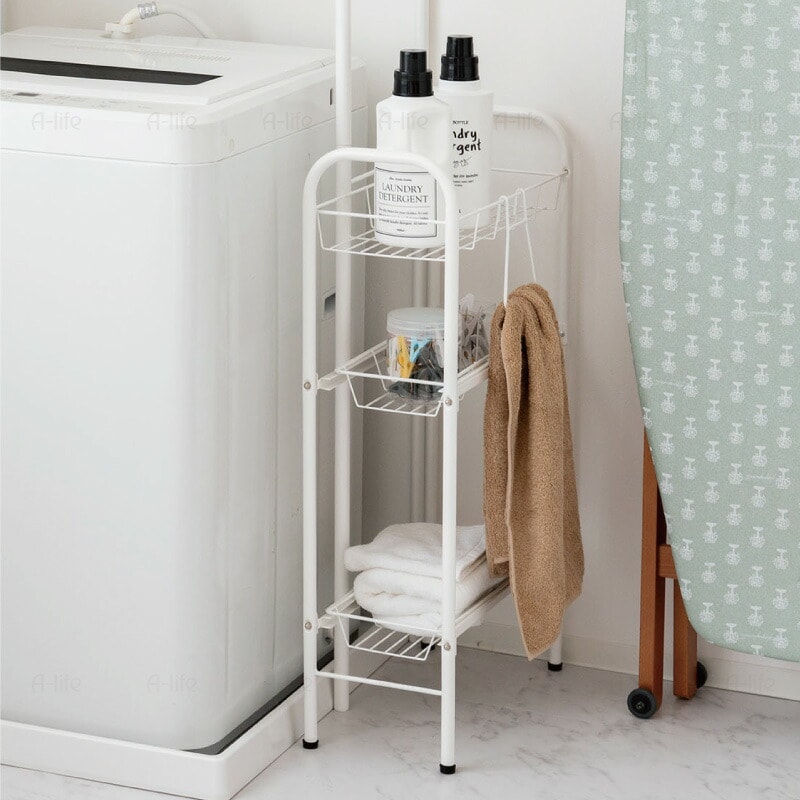 ランドリーすき間収納ラック３段キッチン引き出し収納スリムラック