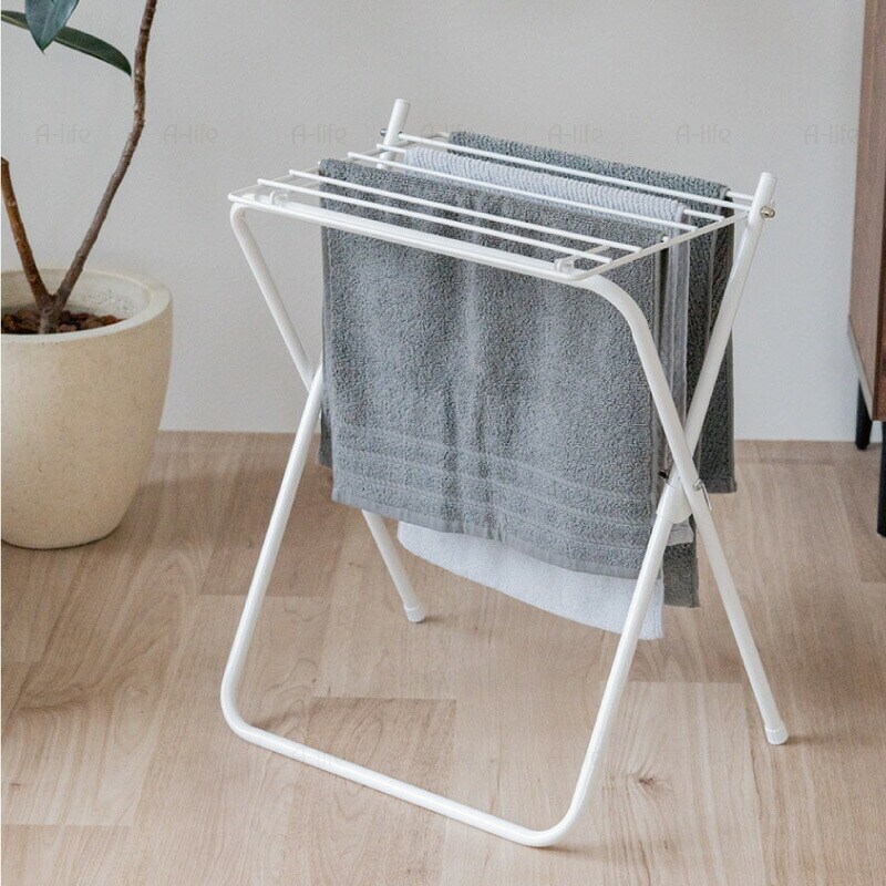 折りたたみタオルハンガーラック８枚用タオル掛け部屋干し室内