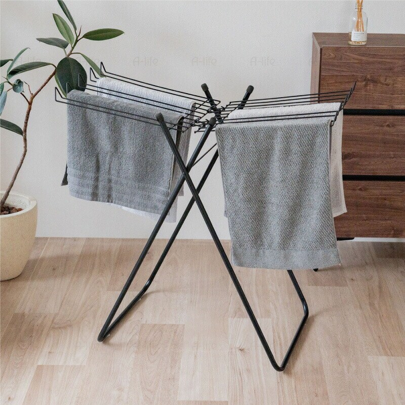 折りたたみタオルハンガーラック10枚用タオル掛け部屋干し室内