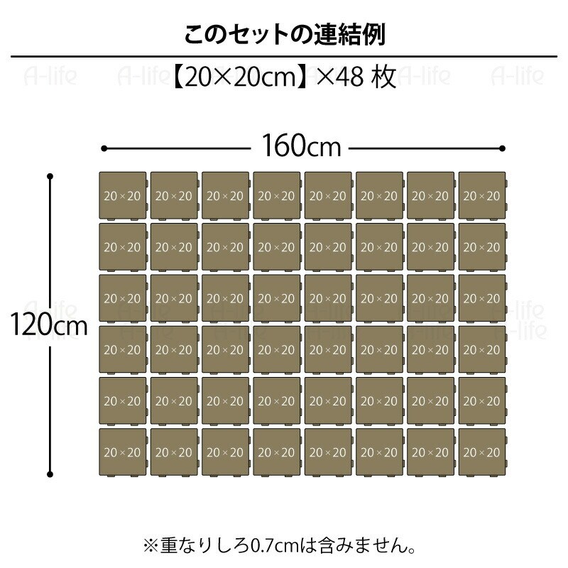 ジョイントパレットミニ20×20cm48枚日本製プラスチックすのこ