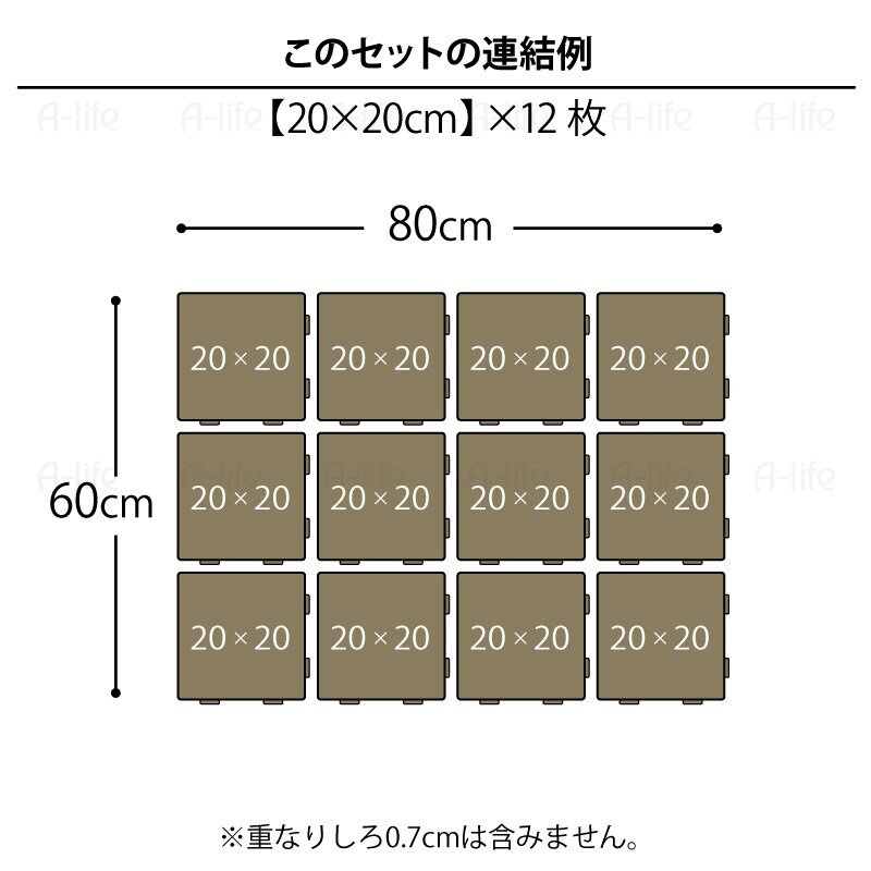 ジョイントパレットミニ20×20cm12枚日本製プラスチックすのこ