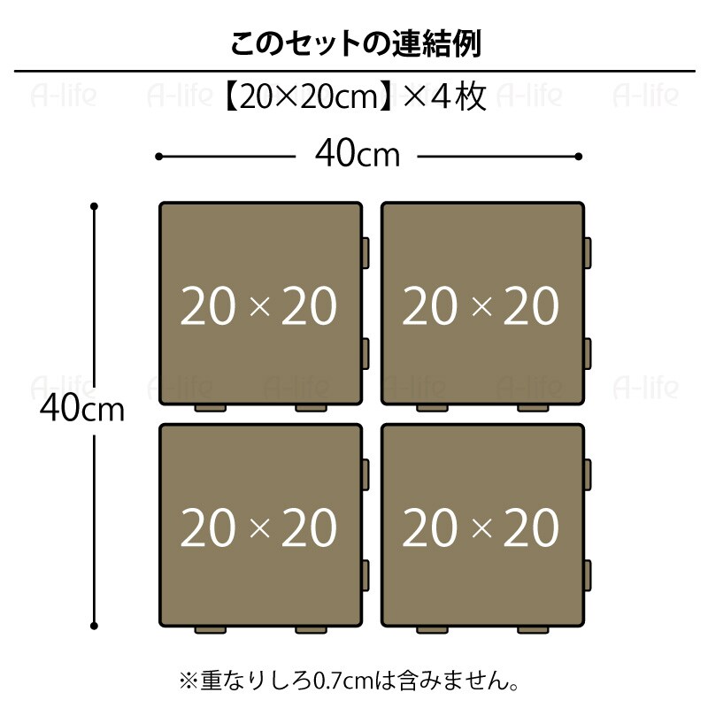 ジョイントパレットミニ20×20cm４枚日本製プラスチックすのこ