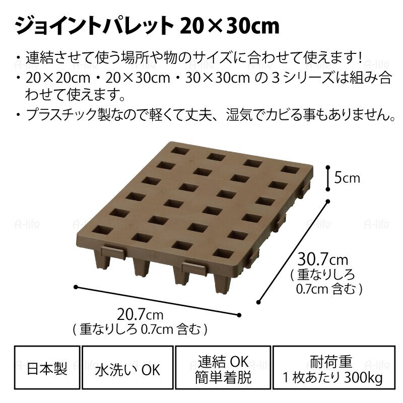 ジョイントパレットミニ20×30cm２枚日本製プラスチックすのこ