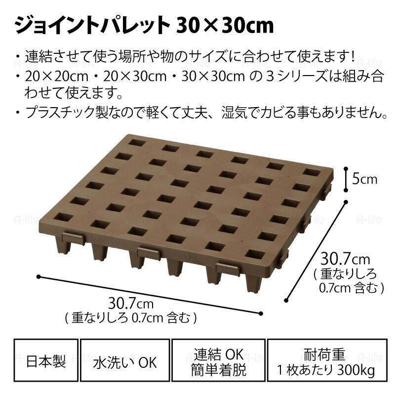 ジョイントパレットミニ30×30cm２枚日本製プラスチックすのこ