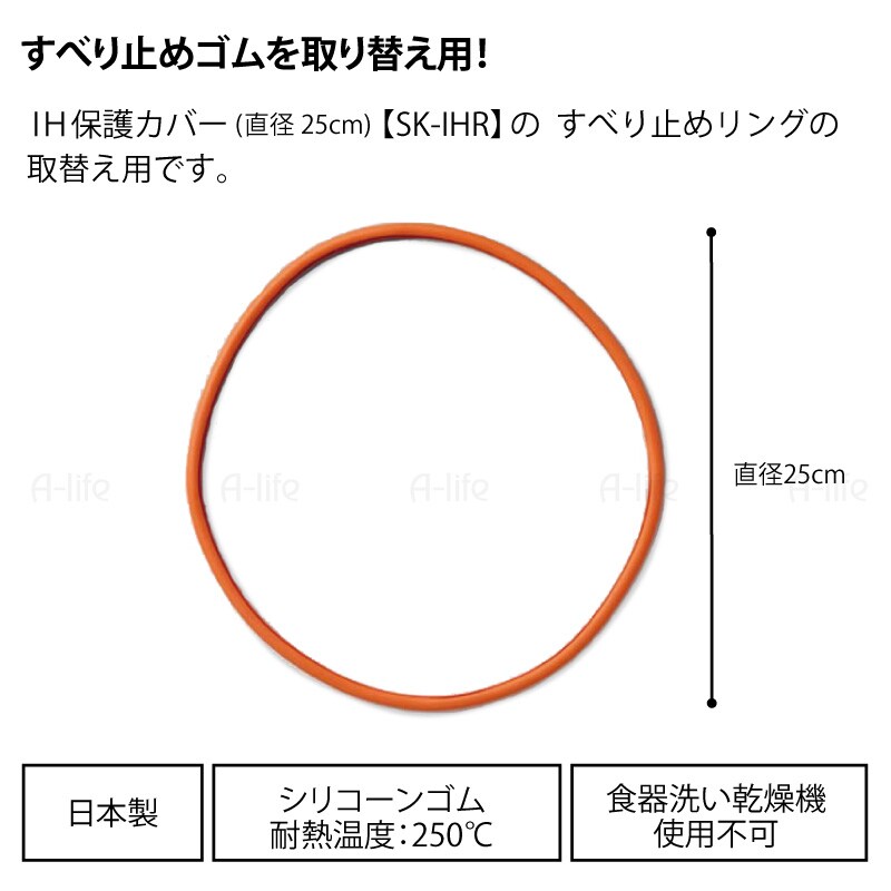 IHクッキングヒーター保護カバー用取替えすべり止めリング日本製