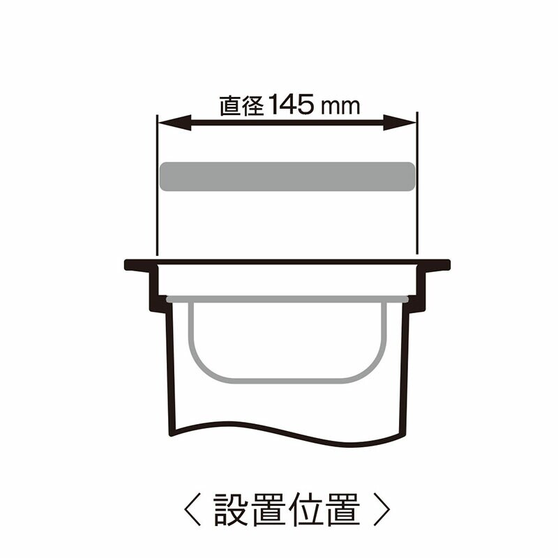 流し用排水口カバーグレー日本製