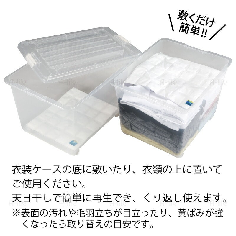 衣装ケース除湿シート２枚銀イオンAg+日本製抗菌プラス衣類除湿剤