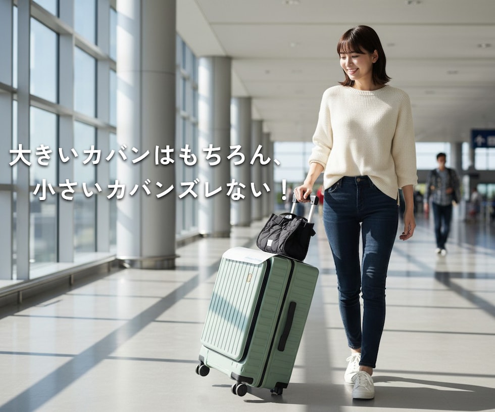 小さいカバンも滑らない