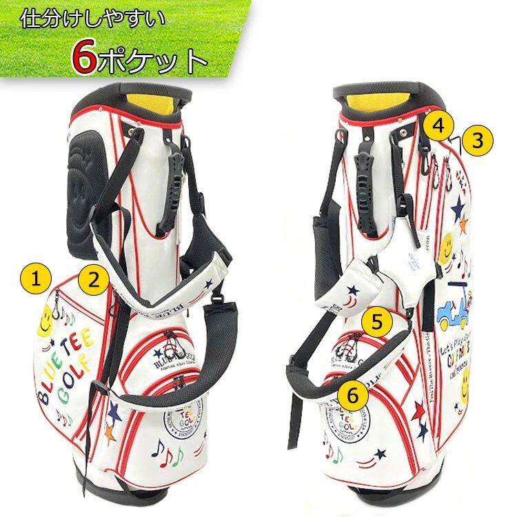 ブルーティーキャディバッグ