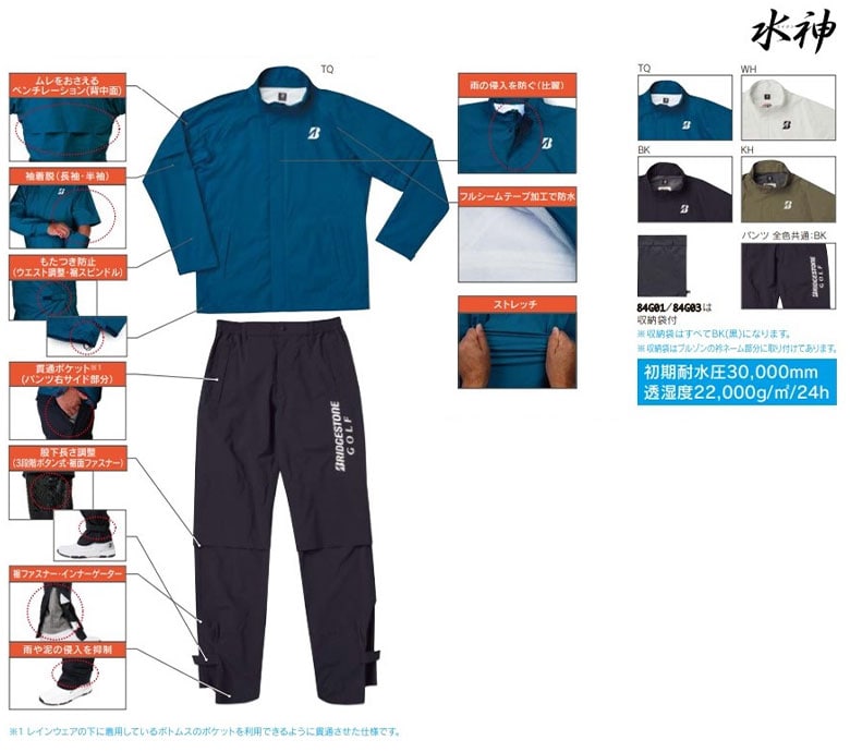 ブリヂストン 水神レインウェア