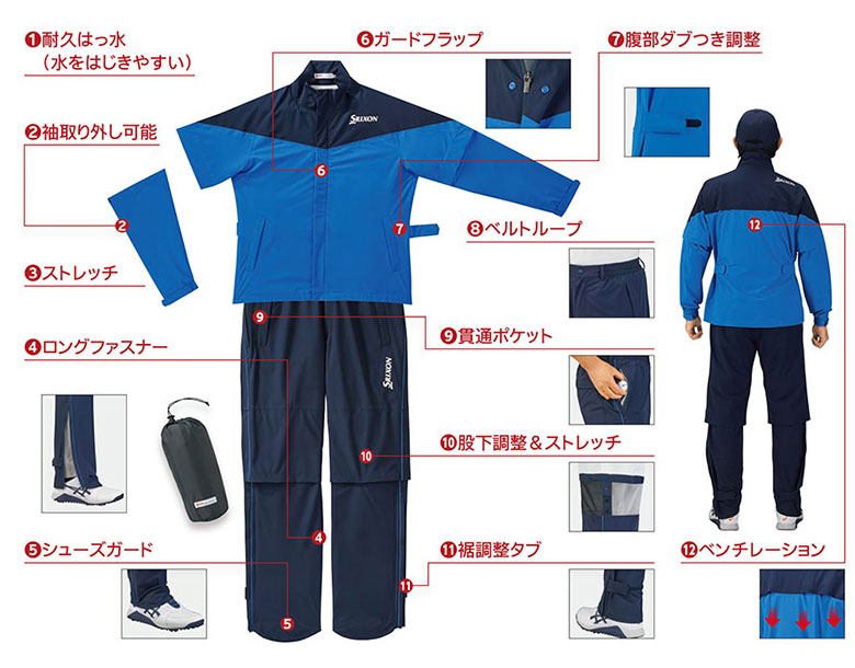 ダンロップ ゴルフ スリクソン レインウェア