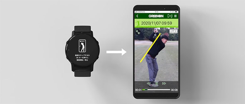 グリーンオン　ゴルフウォッチ