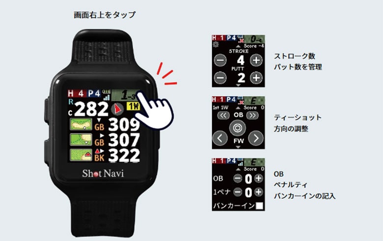 ショットナビ 腕時計型 GPSナビ