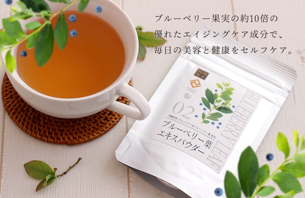 “ブルーベリー葉エキスパウダー”