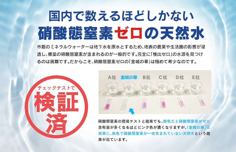 “純天然アルカリ保存水