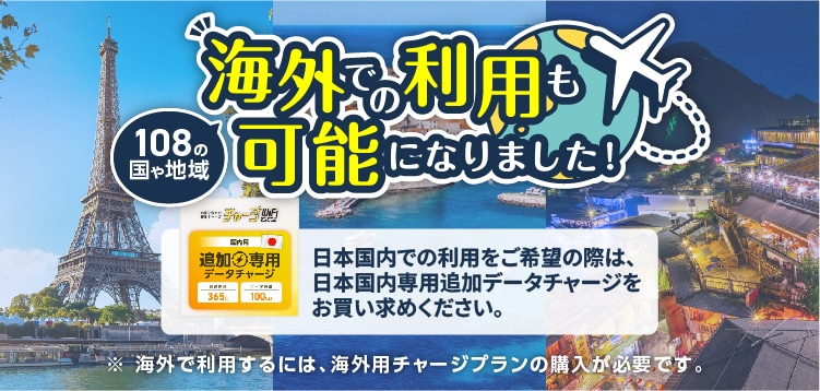海外用追加チャージ
