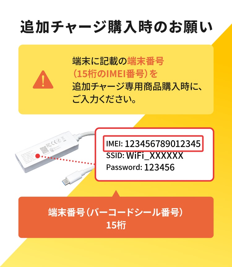 追加チャージ購入時のお願い(X200)