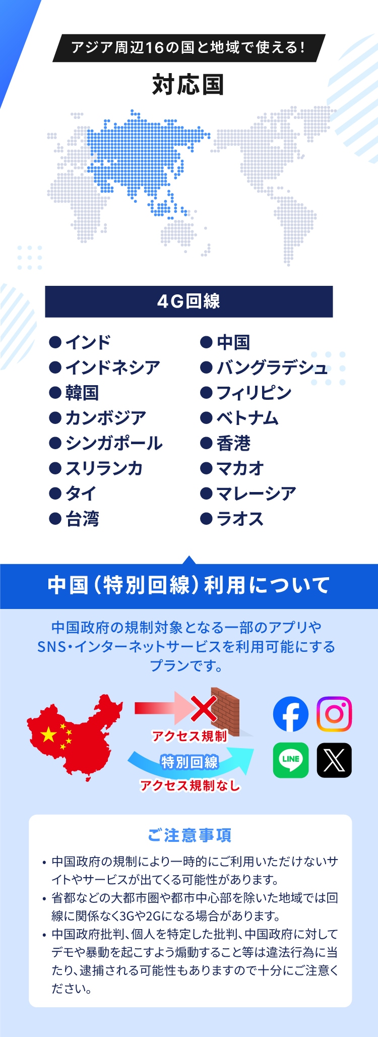 対応国（アジア）