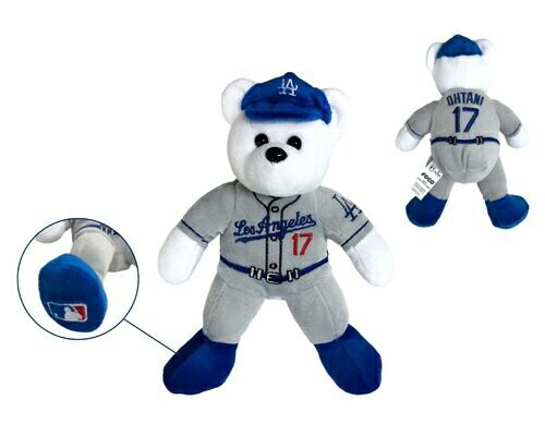 ファミリー・ライフ MLB公式ライセンス ドジャース 大谷翔平 FOCO ベア ぬいぐるみ ビジターユニフォーム