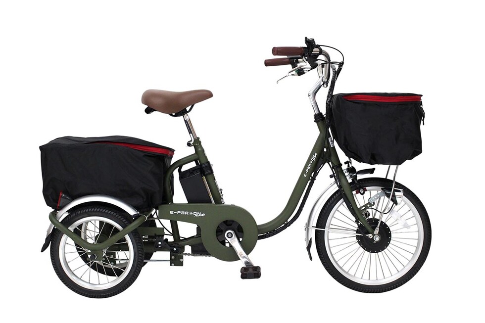 ミムゴ e-parton PLUS ノーパンク ロータイプ電動アシスト三輪自転車 特別セット
