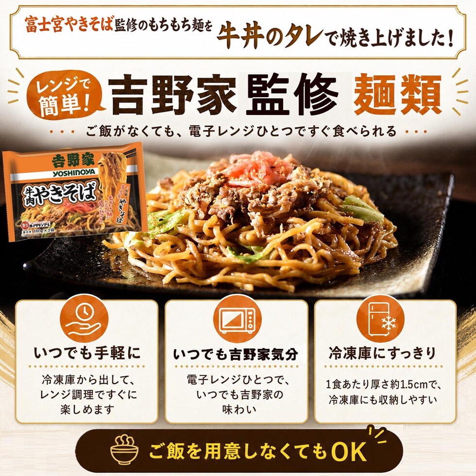 昭和ミート 吉野家×富士宮やきそば 牛肉やきそば 6食