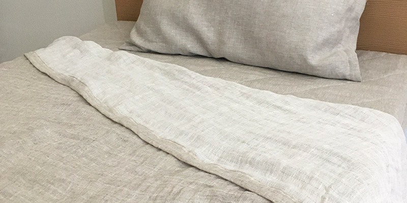 滋賀麻工業 日本製 洗えるリネンヘンプ ダブルガーゼケット