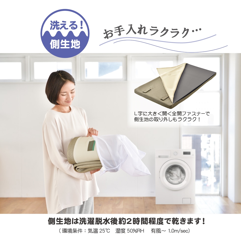 西川 SUYARA(スヤラ) ウレタンマットレス 丸巻き セミダブル