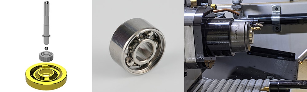 ミツミ製作所 町工場が作った精密独楽セット（専用スタンド付） ブラック M-0119BK