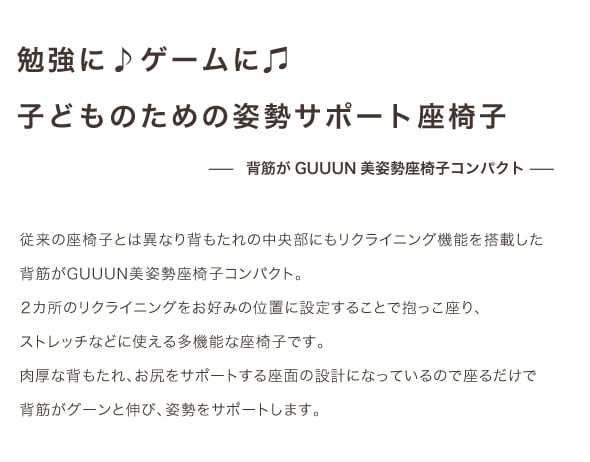 ドリーム プロイデア 背筋がGUUUN 美姿勢座椅子 コンパクト 0070-2633 1台