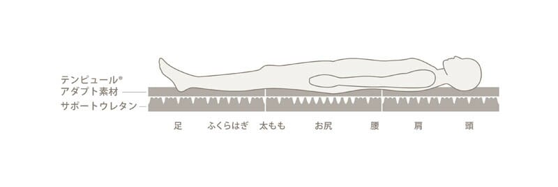 テンピュール(R) ワンリュクスフトン セミダブル
