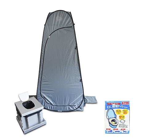 メテックス EX. ワンタッチルーム2＆インスタントトイレセット 1セット：ワンタッチルーム×1、トイレセット3枚入×1