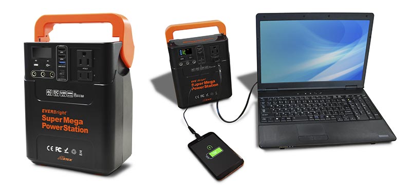 メテックス EVERBright スーパーメガパワーステーション&40Wソーラーパネルセット 1セット