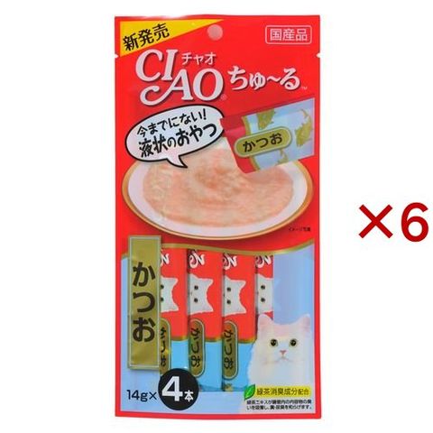 チャオ ちゅ～る かつお （４本入×６セット（１本１４ｇ））