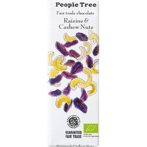 Ｐｅｏｐｌｅ Ｔｒｅｅ フェアトレードチョコレート オーガニック レーズン＆カシューナッツ （５０ｇ）