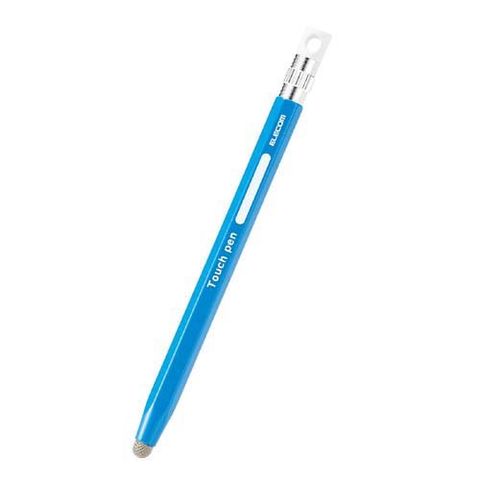 エレコム タッチペン スタイラスペン 導電繊維タイプ 六角鉛筆型 ブルー Ｐ－ＴＰＥＮＳＥＢＵ （１個）