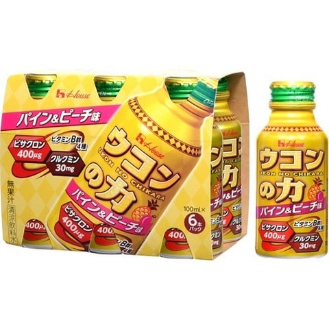 ウコンの力 パイン＆ピーチ味 （１００ｍｌ＊６本入）