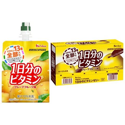 ＰＥＲＦＥＣＴ ＶＩＴＡＭＩＮ １日分のビタミンゼリー グレープフルーツ味 （１８０ｇ×６個）