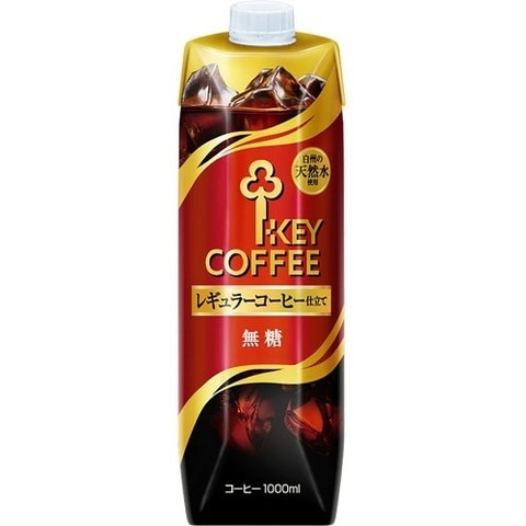 キーコーヒー リキッドコーヒー 天然水 無糖 （１Ｌ＊６本入）