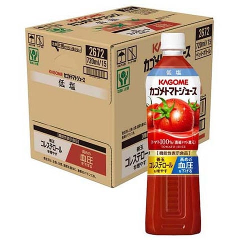 カゴメトマトジュース 低塩 スマートＰＥＴ ペットボトル （７２０ｍｌ＊１５本入）