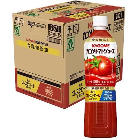 カゴメトマトジュース 食塩無添加 スマートＰＥＴ ペットボトル （７２０ｍｌ＊１５本入）